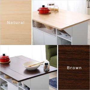 キッチンワゴン 幅90 収納ワゴン バタフライ...の詳細画像2