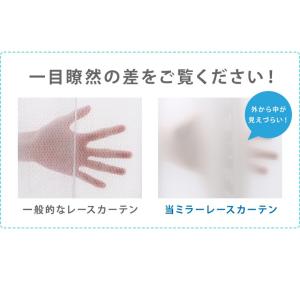 防カビレースカーテン 2枚組 幅100 幅15...の詳細画像3