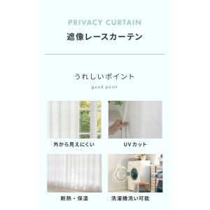 レースカーテン リーフ 柄 プリント 見えにく...の詳細画像1