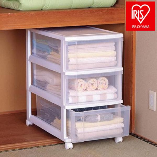 アイリスオーヤマ 収納ケース チェスト 引き出し 引出し 押入れ収納 収納ボックス ロングチェスト ...