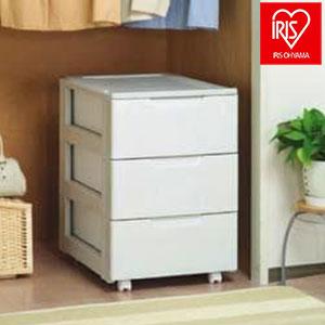 アイリスオーヤマ チェスト 3段 引き出し 収納 収納ケース 収納ボックス ロングチェスト HG-4...
