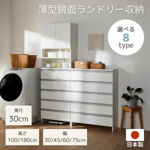 日本製 鏡面仕上げの高級ランドリーチェスト チ...の詳細画像1