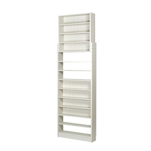 伸縮シェルフ[幅75cm] LP-5103-ホワイト ラック オープンラック 棚 本棚 収納 本収納...