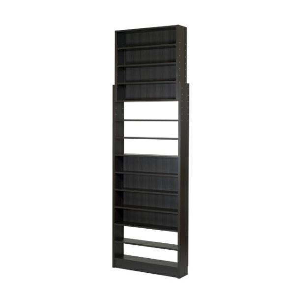 伸縮シェルフ[幅75cm] LP-5103-ブラック ラック オープンラック 棚 本棚 収納 本収納...