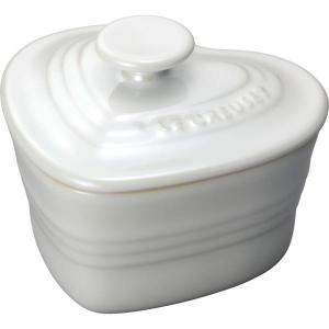 LE CREUSET ルクルーゼ　プレートダムール ダムール・ディッシュ ループ 20cm ホワイト (ライトゴールドハート