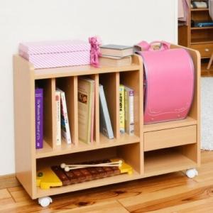 ランドセルラック カウンター下 多機能 幅80 高さ62.5 奥行30 ランドセル 収納 キャスター...