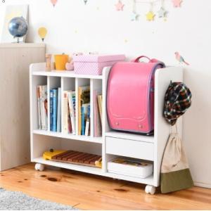 ランドセルラック カウンター下 多機能 幅80 高さ62.5 奥行30 ランドセル 収納 キャスター...