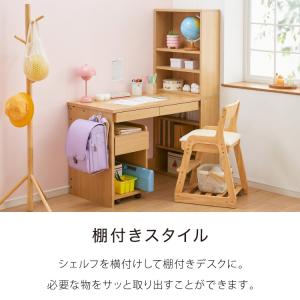 学習デスク4点セット デスク ワゴン 幅120...の詳細画像2