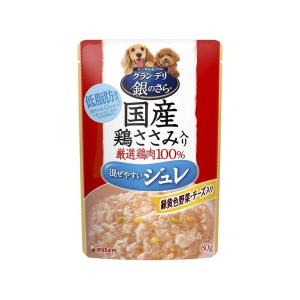 ユニ・チャーム グラン・デリ銀のさらパウチジュレ成犬用鶏ささみ・緑黄色野菜・チーズ入り80g｜recommendo