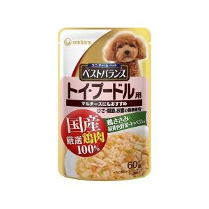 ユニ・チャーム ベストバランスパウチトイ・プードル用鶏ささみ・緑黄色野菜・キャベツ入り60g