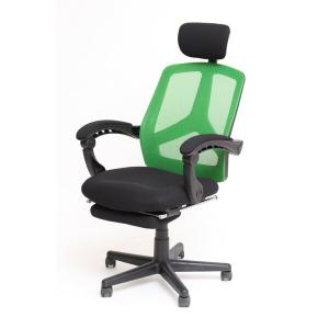 オフィスチェア フットレスト付き メッシュバックチェア ボスチェア ライト ヘッドレスト付き オフィス用 チェア 代引不可