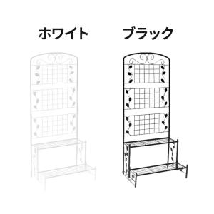 フェンス付き フラワースタンド スリム 2段 ...の詳細画像1