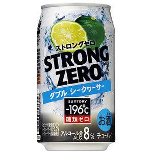 サントリー −196℃ ストロングゼロ ダブルシークヮーサー 350ml×24本｜recommendo