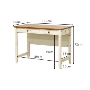 デスク 幅100cm テーブル シンプル 木製...の詳細画像1