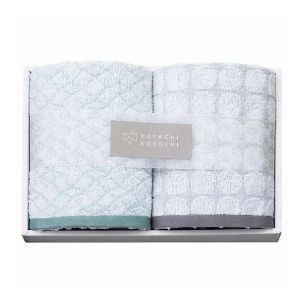 フェイスタオル2P KATACHI KOKOCHI カタチココチ グレー K-20102/6 ギフト...