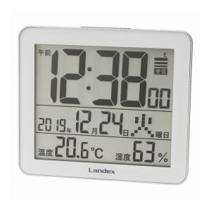 温湿度計つきデジタル電波時計 YT5277SV 置時計 代引不可｜recommendo