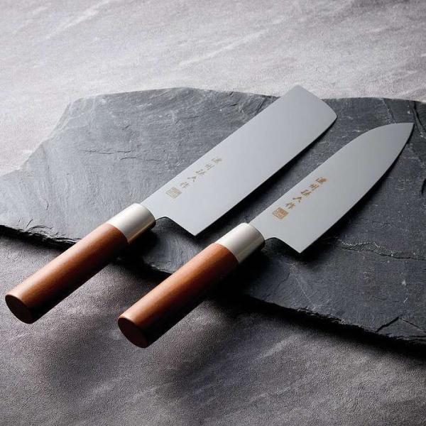 和包丁2点セット クロム口輪 濃州孫六作 包丁 80N 代引不可
