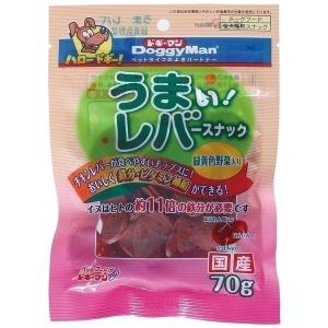 ドギーマンハヤシ 食品事業部 うまい レバースナック 緑黄色野菜入り70g｜recommendo