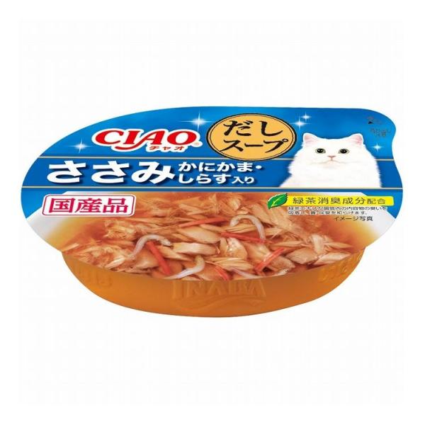 12個セット CIAO このままだしスープ ささみ かにかま・しらす入り 60g x12