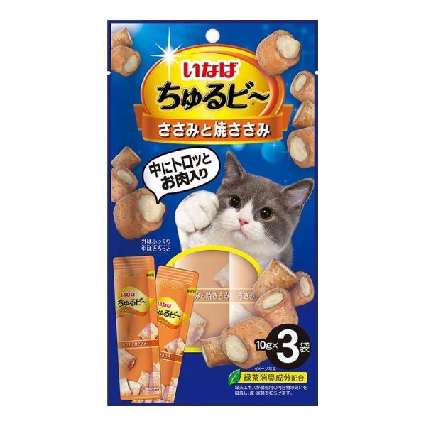24個セット いなば ちゅるビ~ ささみと焼ささみ 10g×3袋 x24