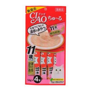 24個セット CIAO ちゅ~る 11歳からのまぐろ・かつお 14g×4本 x24
