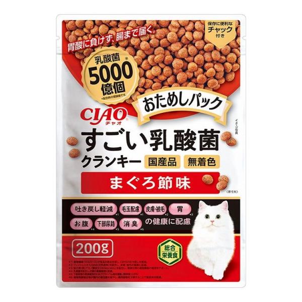 12個セット CIAO すごい乳酸菌クランキー おためしパック まぐろ節味 200g x12