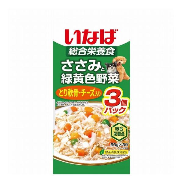 16個セット いなば ささみと緑黄色野菜 とり軟骨チーズ入り 60g×3 x16