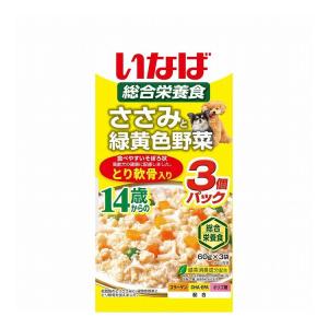 4個セット いなば ささみと緑黄色野菜 14歳からのとり軟骨入り 60g×3袋 x4