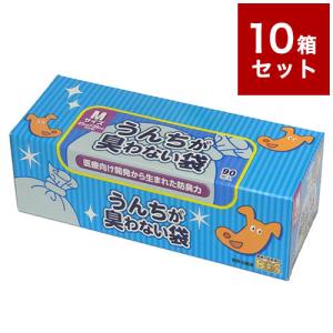 10箱セット クリロン化成 うんちが臭わない袋 BOS ペット用 箱型 Mサイズ 90枚入 ボス うんち袋 うんち処理 まとめ売り セット売り｜リコメン堂