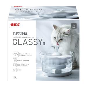 ジェックス ピュアクリスタル グラッシーR 1.5L 猫用 ペット用給水器 給水機 水飲み器 水飲み 自動 給水器 USB 静音 静か ペット用 猫 GEX｜recommendo