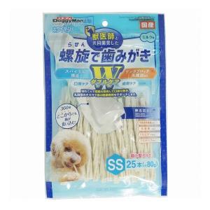 3個セット ドギーマン ホワイデント 螺旋で歯みがき Wケア SS 25本 x3｜recommendo