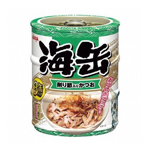 アイシア 海缶ミニ3P 削り節入りかつお 180g 60g×3缶