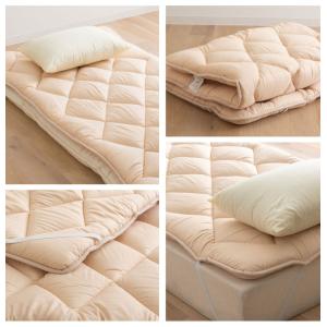 綿50%混 ボリューム敷パッド シングル 日本...の詳細画像5