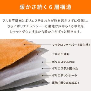 極厚6層ラグ 185×185cm 正方形 6層...の詳細画像3