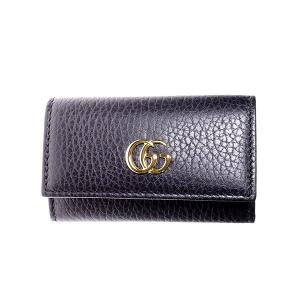 グッチ GUCCI キーケース レディース 456118-CAO0G-1000 ブラック 送料無料｜recommendo