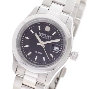 スイスミリタリー SWISS MILITARY 腕時計 レディース ML-308 クォーツ ブラック シルバー 国内正規