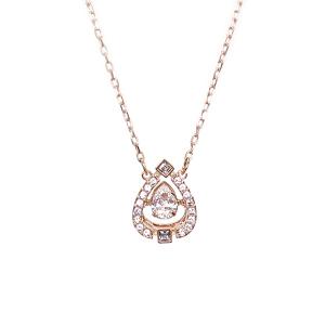 SWAROVSKI ネックレス レディース 5451993 ダンシングクリスタル SPARKLING DANCE PEAR ROSE GOLD クリア ローズゴールド 送料無料｜recommendo