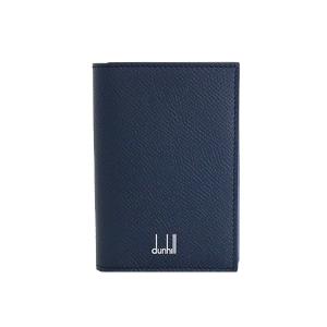 ダンヒル DUNHILL 名刺入れ カードケース メンズ DU18F2470CA410 カドガン CADOGAN ネイビー ライトブルー 送料無料｜recommendo