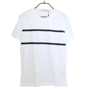 カルバンクラインジーンズ CALVIN KLEIN JEANS トップス Tシャツ メンズ J30J314564 INSTIT TAPE DETAIL TEE ホワイト WHITE Lサイズ｜recommendo