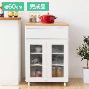 キッチンキャビネット 幅60cm ミドルサイズ ホワイトオーク 木目調