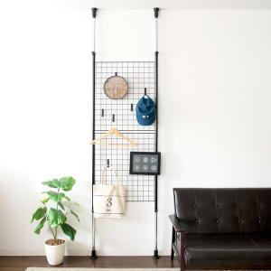 突っ張りパーテーション Lugado ルガード パーテーション 突っ張り収納 壁面収納 引っ掛けワイヤー つっぱり ラック 代引不可