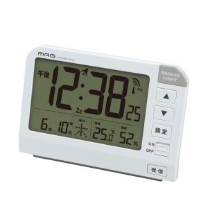 ノア精密 MAG 電波目覚まし時計 スペクトル T-751 WH-Z めざまし 電波