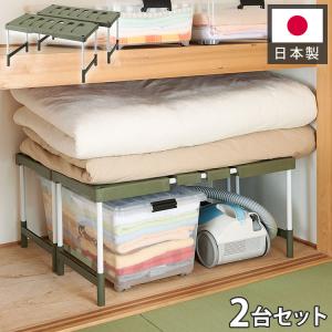 2台セット 日本製 クローゼット 押入れ フリーラック 伸縮タイプ CO-RG2T エコグリーン 整理棚 押入れ収納 押入収納 押入れラック クローゼット