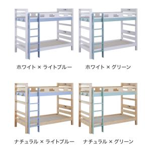 二段ベッド 宮付き 頑丈 耐震仕様 耐荷重90...の詳細画像1