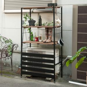 Seek 室外機カバー 上棚付きハイタイプ スタイリッシュ ヴィンテージ風 おしゃれ エアコンカバー 室外機 ガーデニング 棚 日よけ 雨よけ 雨避け 代引不可