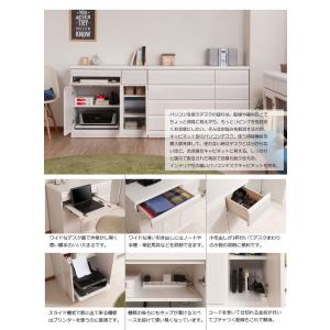 完成品 日本製 天然木 幅90 桐 PCデスク...の詳細画像2