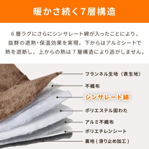 シンサレート使用 あったか極厚7層ラグマット ...の詳細画像3