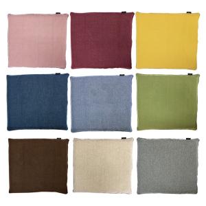 9色から選べるざっくり編みのナチュラルテイストな座布団カバー 長方形 55×59cm 無地 座布団 カバー ファスナー式 おしゃれ シンプル 座布団