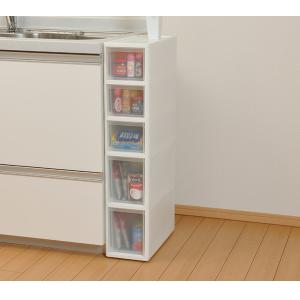 リセ スリムストッカー 幅18cm 引出し5段...の詳細画像3