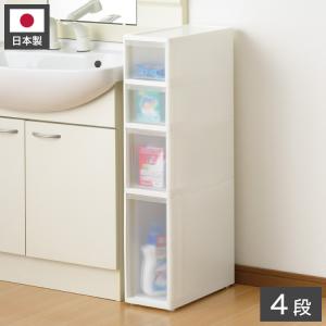 リセ スリムストッカー 幅18cm 引出し4段 S2M1L1 日本製 JEJ ジェイイージェイ すき間収納 隙間 収納ボックス 小棚 6段 キャスターつき 収納ケース 代引不可